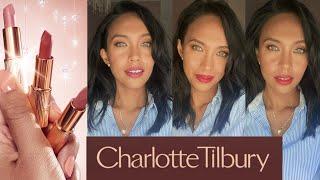 Charlotte Tilbury Swatches: Summer Lipsticks on TAN SKIN!