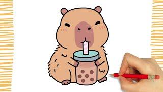 How To Draw CAPYBARA KAWAII I Easy