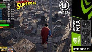 Unreal Engine 5 City Sample Superman Demo 4K | RTX 3090 Ti | Ryzen 9 5950X