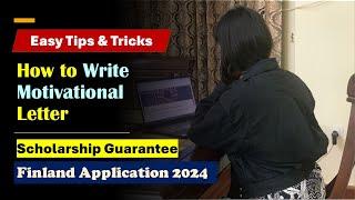How to Write Letter of Motivation | Tips & Trick | Study in Finland 2024 | Masters in Finland |