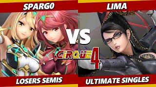 Cirque 4 LOSERS SEMIS - Spargo (Pyra Mythra) Vs. Lima (Bayonetta) Smash Ultimate - SSBU