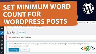 How to Set Minimum Word Count for WordPress Posts