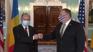 Intâlnirea ministrului afacerilor externe Bogdan Aurescu cu secretarul de stat Mike Pompeo