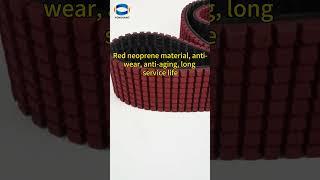 This high-quality red rubber track timing belt is produced by Yonghang Company