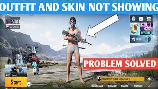 Outfit and skin not showing bgmi pubg | gunskin and carskin problem solved| bgmi problem fixed