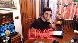 |LIVE|‍️STUDY WITH ME |  POMODORO TIMER 60/10 |​ ️|12+ HRS | |no-ads|