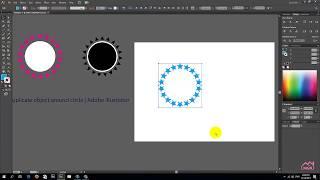 How to duplicate object around circle | Adobe illustrator