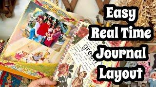 Real Time Easy Junk Journal Layout for Beginners / How To Organize Journal Ephemera / Chat