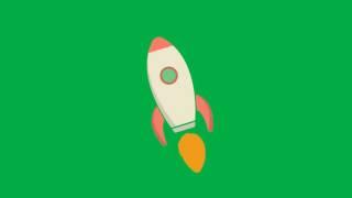 Rocket Animated Green Screen