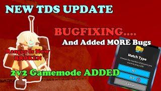 New TDS UPDATE! Bugfixes With Even MORE NEW BUGS! || Tower Defense Simulator