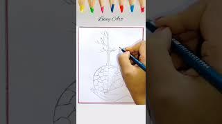 Environment Day Drawing|| How to Draw World Environment Day Poster #shorts