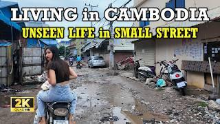 WALK at HIDDEN SMALL STREET in ThmaKoul VILLAGE PHNOM PENH CAMBODIA | [2K]