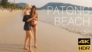 4K  Walking Patong Beach in Phuket. Thailand