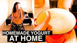 HOMEMADE TURKISH YOGURT AT HOME | Gurbet ellerde yogurt yapiyorum