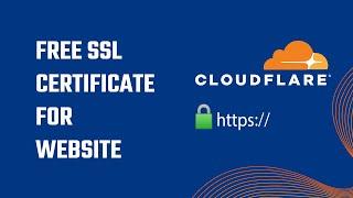 Free SSL certificate for website | Cloudflare | 2023 (#WordPress 5)
