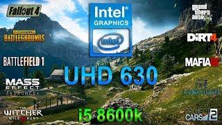 Intel Graphics UHD 630 Test in 10 Games (i5 8600k)