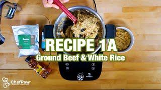 Homemade Dog Food Recipe For Active Dog with Ground Beef & White Rice by ChefPaw