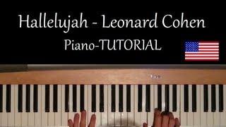 How to play Hallelujah by Leonard Cohen on Piano - Tutorial