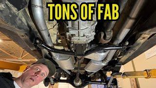 Dual Exhaust System and Transmission crossmember on V8 swapped Jeep