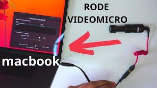 How To Connect Microphone To MacBook Pro | External Microphone RODE Video MICRO