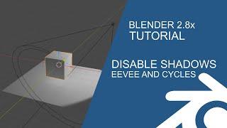 Blender 2.8 Tutorial: Disable Shadows for an object - Eevee and Cycles