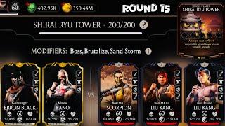 Shirai Ryu Tower Boss Battle 200 & 190 Fight + Rewards Mortal Kombat Mobile 2025