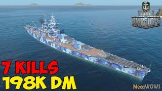 World of WarShips | Richelieu | 7 KILLS | 198K Damage - Replay Gameplay 1080p 60 fps