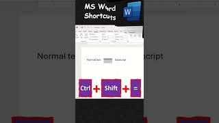 How to Change Text to Superscript or Subscript using Keyboard Shortcut in MS Word