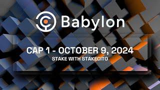 Babylon Bitcoin Staking Cap-2 Opens October 9th: How to Stake with Stakecito