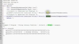 STRLWR STRUPR  FUNCTIONS IN C PROGRAM
