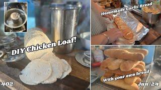 402 - Make your own Chicken Loaf sandwich meat!  and Garlic Bread! DITL Off Grid Kitchen - Australia