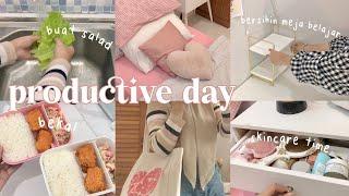 A day in my life as anak kost bersihin kost, buat bekal, Skincarean, kegiatan anak kost⋆˙⟡