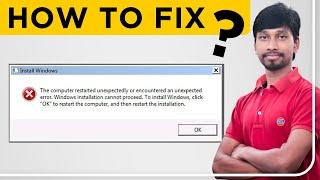 The Computer Restarted Unexpectedly or Encountered an Unexpected Error How To Fix [Hindi]