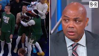 Chuck Reacts to Patrick Beverley Throwing Ball at Pacers Fan | Inside the NBA