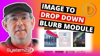 Divi Theme Image To Drop Down Blurb Module On Hover 