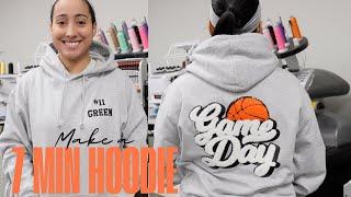 How to make a quick personalized sports hoodie to add to your Etsy shop