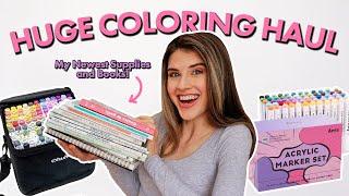 HUGE ADULT COLORING HAUL: My NEW Coloring Book & Supply Favorites! 