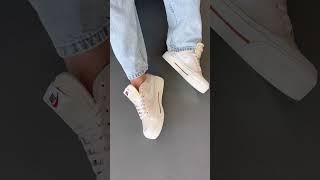 Женские кожаные текстильные кроссовки Nike Court Legacy beige, Кеды женские Найк бежевые Ar99575