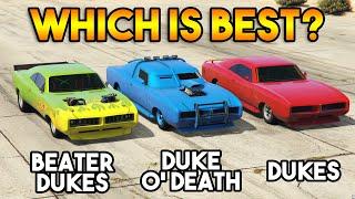 GTA 5 ONLINE : BEATER DUKES VS DUKE O' DEATH VS DUKES (WHICH IS BEST?)