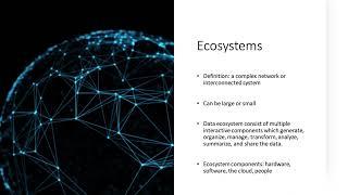 Data Analytics and Data Ecosystems