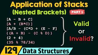 Application of Stacks (Nested Brackets) - Part 1