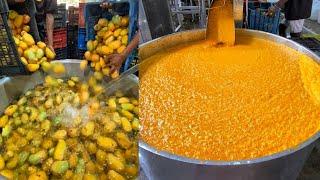 India's Biggest Mango Juice Factory आम की नदियाँ बहती हैं यहाँ Indian Street Food | Surat