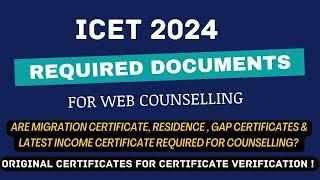 TS ICET 2024 WEB COUNSELLING REQUIRED DOCUMENTS / TS ICET / IQ ACADEMY