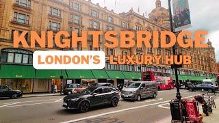 London walking tour of Knightsbridge| 4K HDR | Luxury Shopping & Hyde Park | 13 July 2024