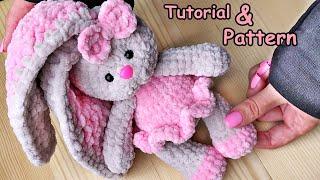 Crochet BUNNY / RABBIT with colored ears  Amigurumi / Tutorial Part 1