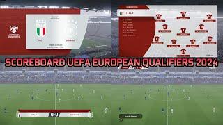 SCOREBOARD UEFA EUROPEAN QUALIFIERS 2024 - PES 2021 & FOOTBALL LIFE