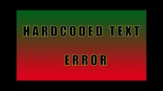 HARDCODED TEXT ERROR IN ANROID STUDIO SOLVED!