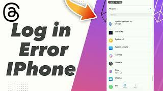 how to Fix threads Log in  Error IPhone