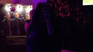 Ukrainian girl in Odessa karaoke bar a