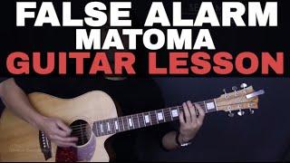 False Alarm - Matoma Feat  Becky Hill Guitar Tutorial Lesson Chords + Acoustic Cover